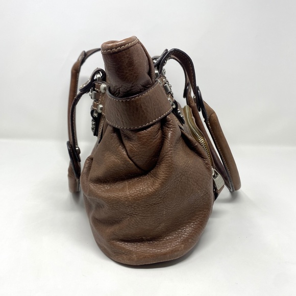 B. Makowsky Brown Leather Handbag - Picture 3 of 12